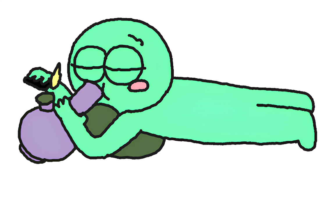 Puff lying down hugging a soft pillow